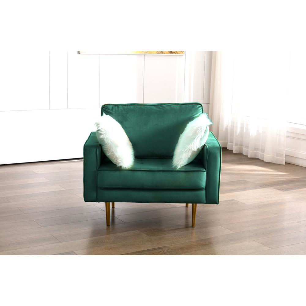 Theo Gray Velvet Sofa Loveseat Chair Living Room Set with Pillows By Lilola Home | Sofas | Modishstore-21
