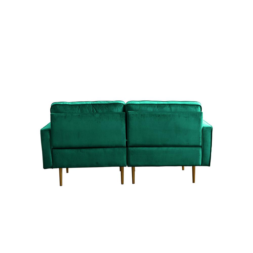 Theo Gray Velvet Sofa Loveseat Chair Living Room Set with Pillows By Lilola Home | Sofas | Modishstore-14