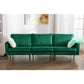 Theo Gray Velvet Sofa with Pillows By Lilola Home | Sofas | Modishstore-3