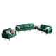 Theo Gray Velvet Sofa Loveseat Chair Living Room Set with Pillows By Lilola Home | Sofas | Modishstore-12