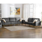 Theo Gray Velvet Sofa Loveseat Chair Living Room Set with Pillows By Lilola Home | Sofas | Modishstore-5