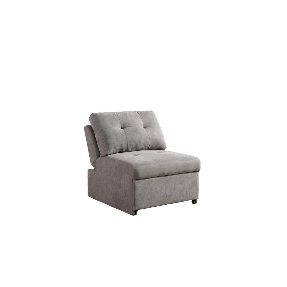 Kai Dark Gray Woven Convertible Chair By Lilola Home | Lounge Chairs | Modishstore-7