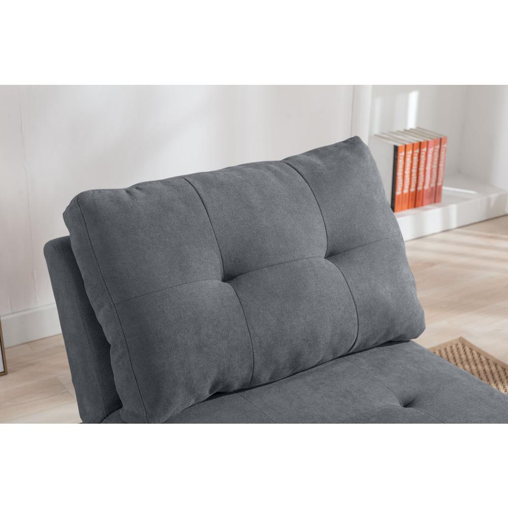 Kai Dark Gray Woven Convertible Chair By Lilola Home | Lounge Chairs | Modishstore-4