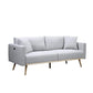 Easton Dark Gray Linen Fabric Sofa Loveseat Living Room Set with USB Charging Ports Pockets & Pillows By Lilola Home | Sofas | Modishstore-16