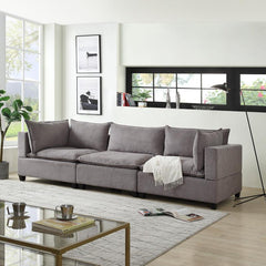 Madison Light Gray Fabric Sofa Couch By Lilola Home