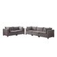 Madison Light Gray Fabric Sofa Loveseat Living Room Set By Lilola Home | Sofas | Modishstore-2
