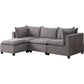 Madison Light Gray Fabric Reversible Sectional Sofa Ottoman By Lilola Home | Sofas | Modishstore-3