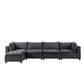 Madison Light Gray Fabric 5 Piece Modular Sectional Sofa Chaise By Lilola Home | Sofas | Modishstore-8