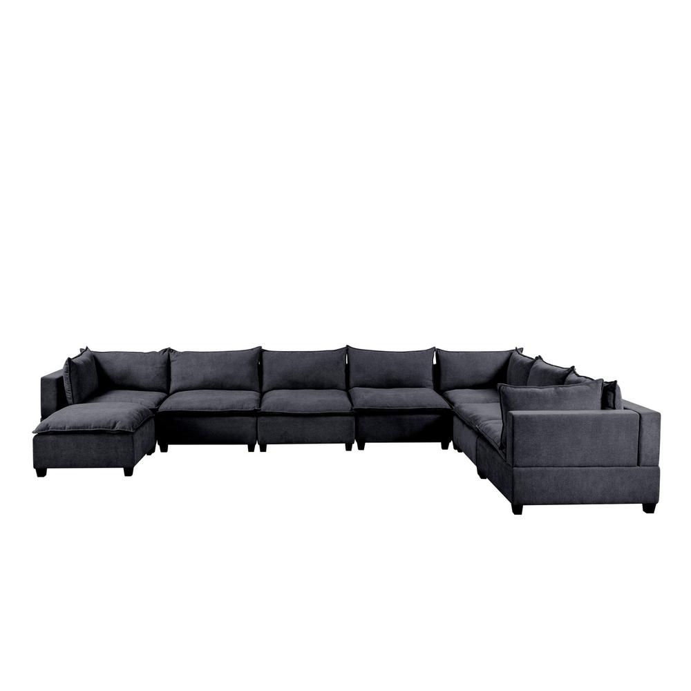 Madison Light Gray Fabric 8 Piece Modular Sectional Sofa Chaise By Lilola Home | Sofas | Modishstore-8