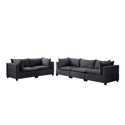 Madison Light Gray Fabric Sofa Loveseat Living Room Set By Lilola Home | Sofas | Modishstore-7