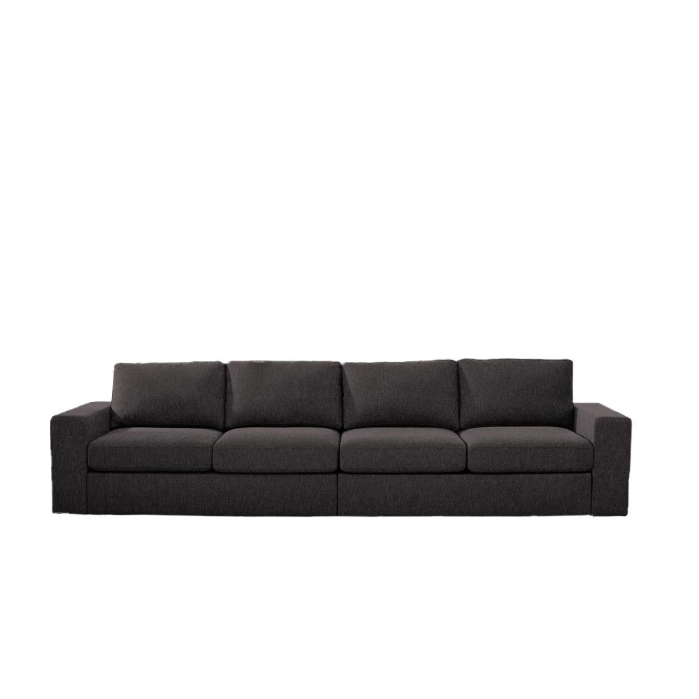 London 4 Seater Sofa in Dark Gray Linen By Lilola Home | Sofas | Modishstore