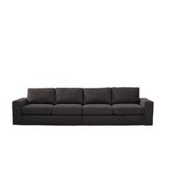 London 4 Seater Sofa in Dark Gray Linen By Lilola Home