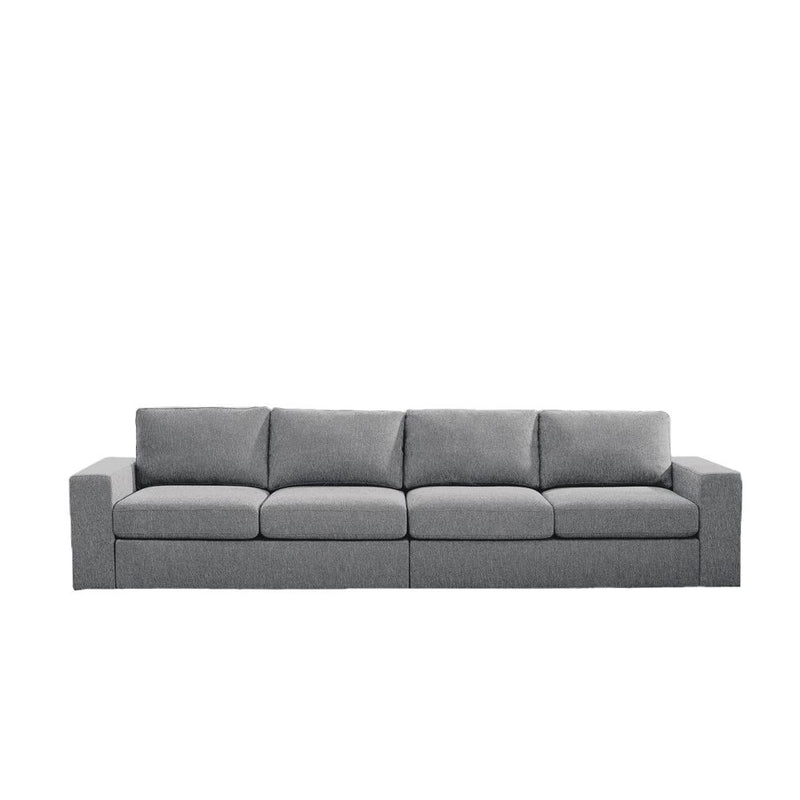 Jules 4 Seater Sofa in Light Gray Linen By Lilola Home | Sofas | Modishstore