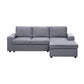Aurelle Sofa with Reversible Chaise in Dark Gray Linen By Lilola Home | Sofas | Modishstore-7
