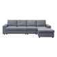 Bailey Sofa with Reversible Chaise in Dark Gray Linen By Lilola Home | Sofas | Modishstore-8