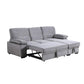Kipling Gray Woven Fabric Reversible Sleeper Sectional Sofa Chaise By Lilola Home | Sofas | Modishstore-5