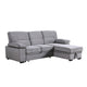 Kipling Gray Woven Fabric Reversible Sleeper Sectional Sofa Chaise By Lilola Home | Sofas | Modishstore