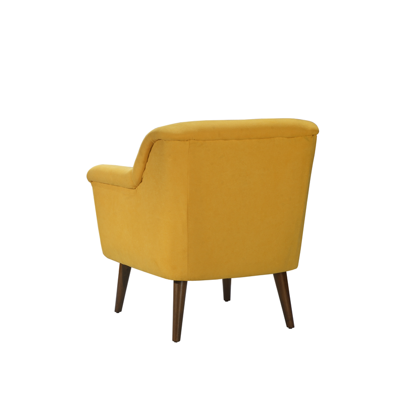Shelby Yellow Woven Fabric Armchair By Lilola Home | Armchairs | Modishstore-4