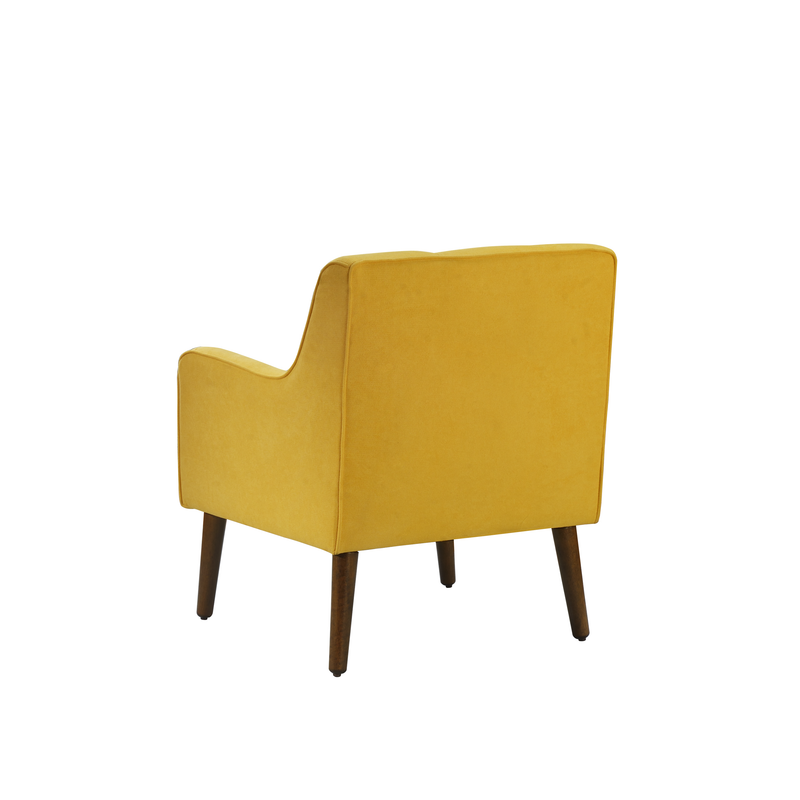 Ryder Mid Century Modern Yellow Woven Fabric Tufted Armchair By Lilola Home | Armchairs | Modishstore-3