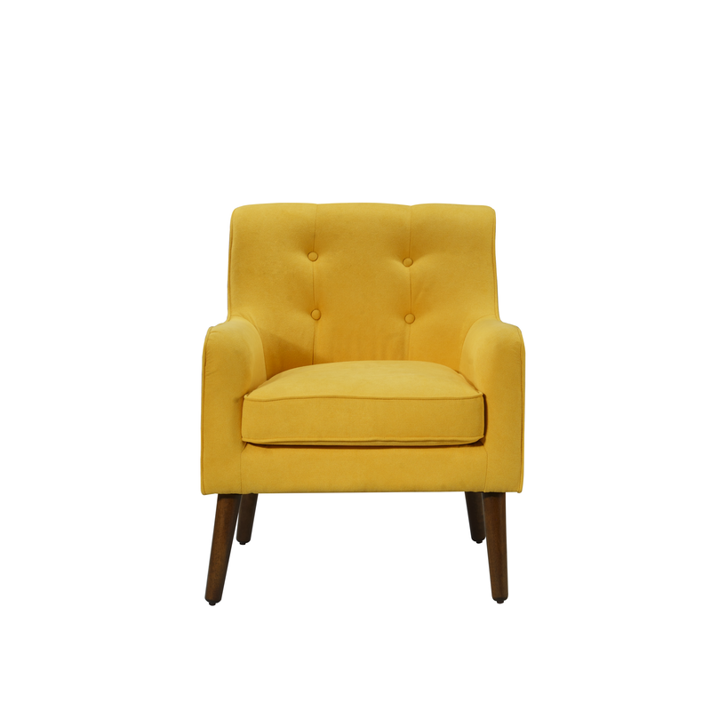 Ryder Mid Century Modern Yellow Woven Fabric Tufted Armchair By Lilola Home | Armchairs | Modishstore-4