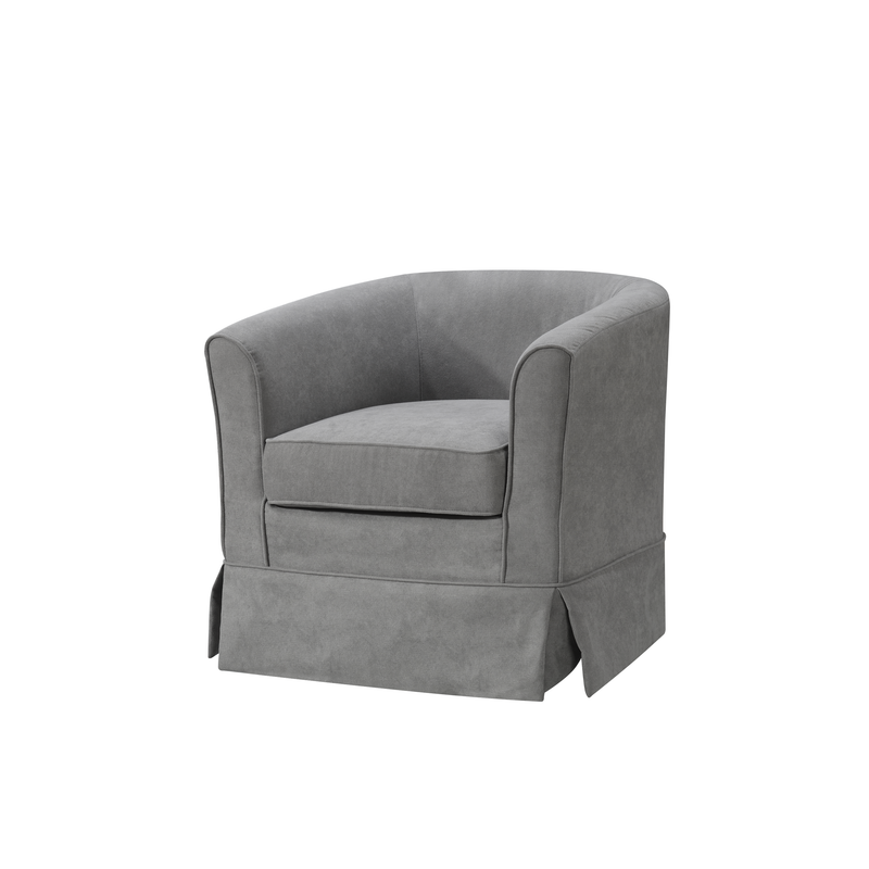 Tucker Yellow Woven Fabric Swivel Barrel Chair By Lilola Home | Armchairs | Modishstore-9