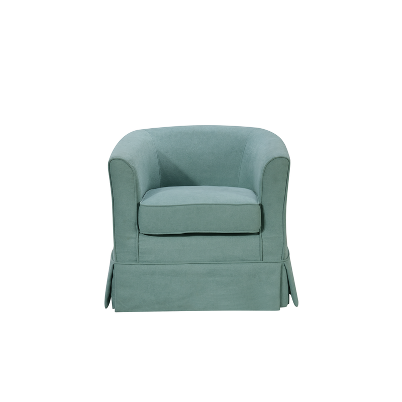 Tucker Yellow Woven Fabric Swivel Barrel Chair By Lilola Home | Armchairs | Modishstore-8