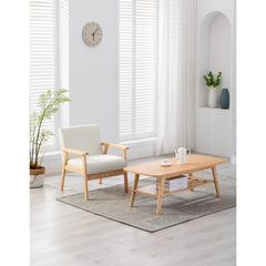 Bahamas Coffee Table and Beige Chair Set By Lilola Home