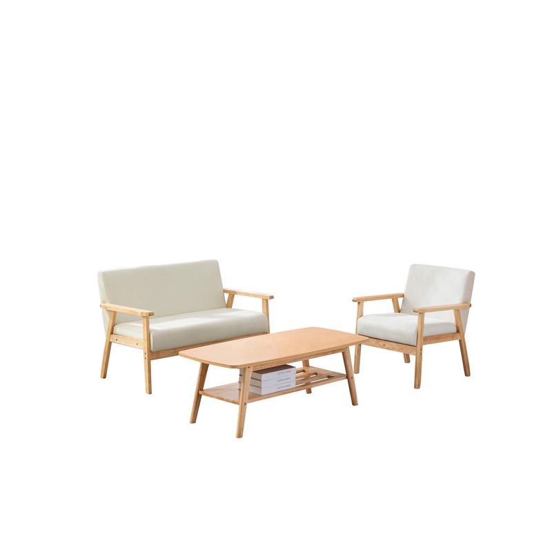 Bahamas Coffee Table Beige Loveseat Chair Set By Lilola Home | Sofas | Modishstore