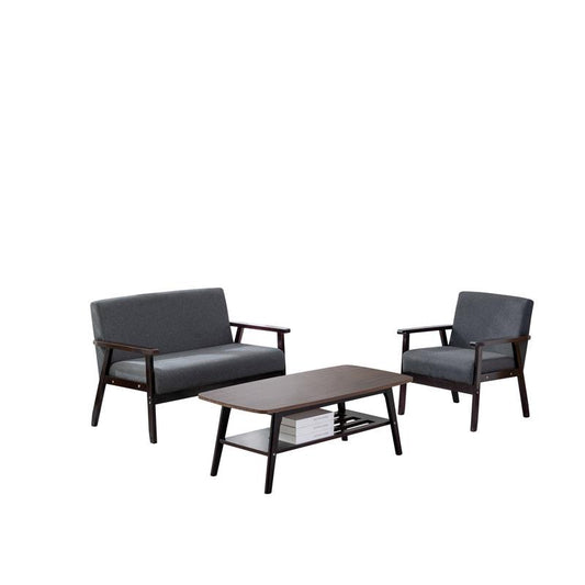Bahamas Espresso Coffee Table Loveseat Chair Set By Lilola Home | Sofas | Modishstore