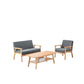 Bahamas Coffee Table Loveseat Chair Set By Lilola Home | Sofas | Modishstore