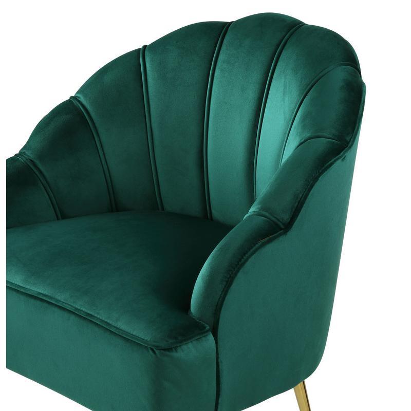 Naomi Blue Velvet Wingback Accent Chair with Metal Legs By Lilola Home | Accent Chairs | Modishstore-6