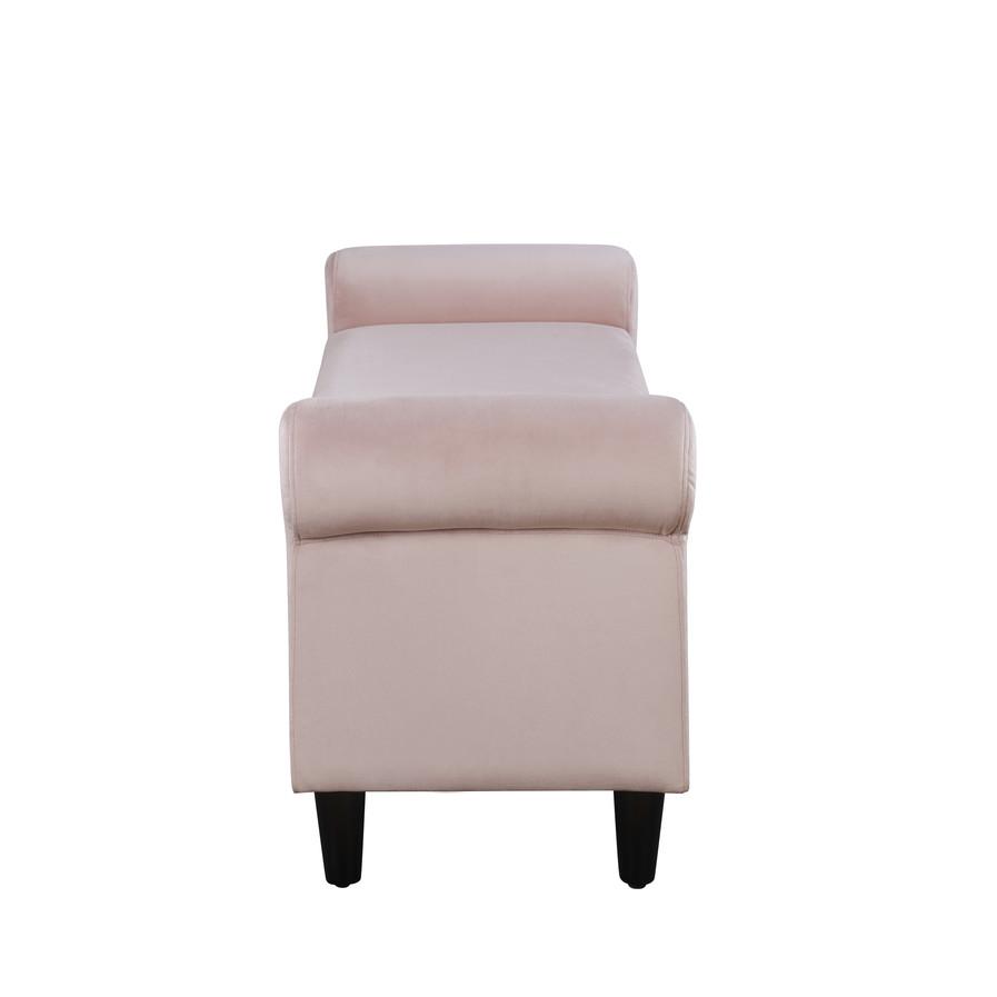 Meryl Pink Velvet Storage Bench By Lilola Home | Benches | Modishstore-2