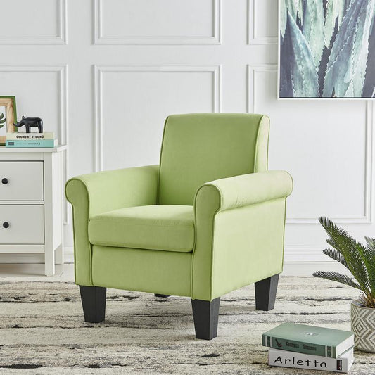 Angela Green Microfiber Fabric Armchair By Lilola Home | Armchairs | Modishstore