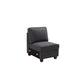 Jocelyn Dark Gray Woven 7Pc Modular L-Shape Sectional Sofa Chaise and Ottoman By Lilola Home | Sofas | Modishstore-4