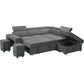 Henrik Light Gray Sleeper Sectional Sofa with Storage Ottoman and 2 Stools By Lilola Home | Sofas | Modishstore-3