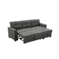 Lucca Dark Gray Fabric Reversible Sectional Sleeper Sofa Chaise with Storage By Lilola Home | Sofas | Modishstore-9