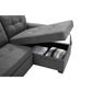 Connor Dark Gray Fabric Reversible Sectional Sleeper Sofa Chaise with Storage By Lilola Home | Sofas | Modishstore-11