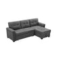 Connor Dark Gray Fabric Reversible Sectional Sleeper Sofa Chaise with Storage By Lilola Home | Sofas | Modishstore-10