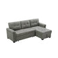 Connor Dark Gray Fabric Reversible Sectional Sleeper Sofa Chaise with Storage By Lilola Home | Sofas | Modishstore-16