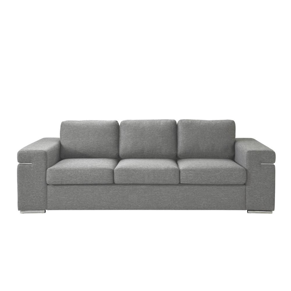 Gianna Light Gray Woven Fabric Fabric Sofa Loveseat and Chair Living Room Set By Lilola Home | Loveseats | Modishstore-3