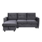 Hudson Dark Gray Velvet Reversible Sleeper Sectional Sofa with Storage Chaise By Lilola Home | Sofas | Modishstore-4