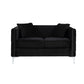 Bayberry Black Velvet Sofa Loveseat Chair Living Room Set By Lilola Home | Sofas | Modishstore-3