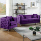 Bayberry Green Velvet Sofa Loveseat Living Room Set By Lilola Home | Sofas | Modishstore-15