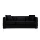 Bayberry Black Velvet Sofa with 3 Pillows By Lilola Home | Sofas | Modishstore-3