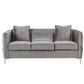 Bayberry Black Velvet Sofa Loveseat Chair Living Room Set By Lilola Home | Sofas | Modishstore-18