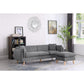 Brayden Dark Gray Fabric Sectional Sofa Chaise By Lilola Home | Sofas | Modishstore-8