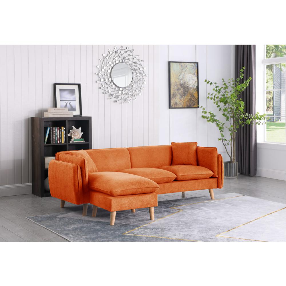 Brayden Dark Gray Fabric Sectional Sofa Chaise By Lilola Home | Sofas | Modishstore-15