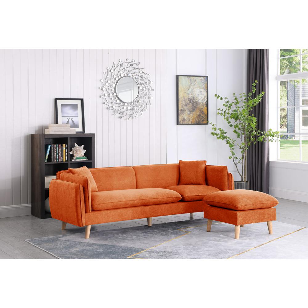 Brayden Dark Gray Fabric Sectional Sofa Chaise By Lilola Home | Sofas | Modishstore-13
