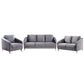 Sofia Gray Velvet Fabric Sofa Loveseat Chair Living Room Set By Lilola Home | Sofas | Modishstore-2