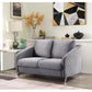 Sofia Gray Velvet Modern Chic Loveseat Couch By Lilola Home | Loveseats | Modishstore